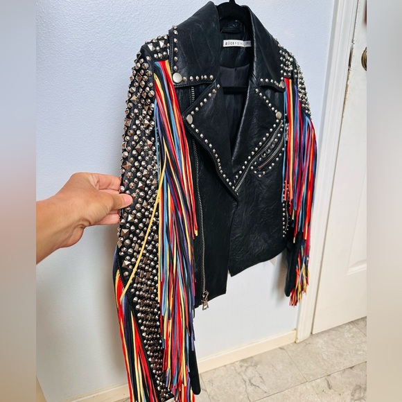 Alice + Olivia Cody studded leather jacket - Picture 5 of 13